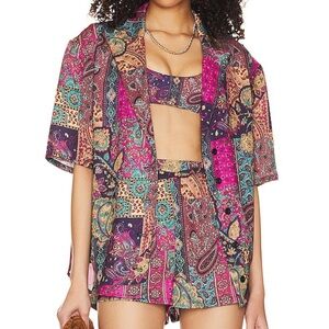House of Harlow REVOLVE Bari Shirt in Pink Multi